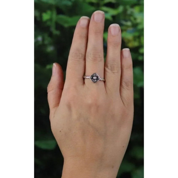 Sterling Silver Belle Fleur CZ Ring Size 9 1/4 Silpada - Picture 4 of 7